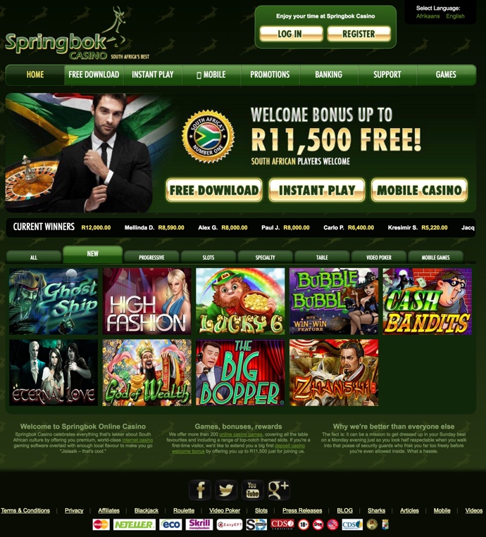Springbok casino no deposit codes